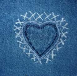 Appliqué sur un jeans